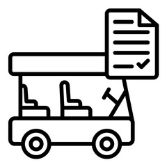 Buggy Safety Policy vector icon. Can be used for Golf iconset.