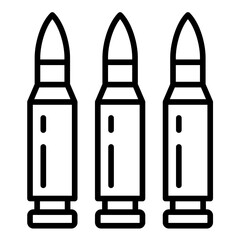 Bullets vector icon. Can be used for Shooting iconset.
