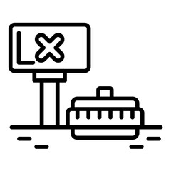 Antitank vector icon. Can be used for Shooting iconset.