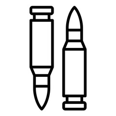 Bullets vector icon. Can be used for Shooting iconset.