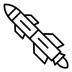 Missile vector icon. Can be used for Shooting iconset.