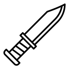 Knife vector icon. Can be used for Shooting iconset.