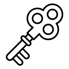 Key vector icon. Can be used for Fairytale iconset.