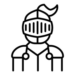 Knight vector icon. Can be used for Fairytale iconset.