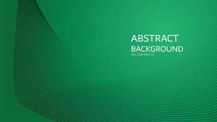 Green gradient abstract background with curve line for backdrop or presentation