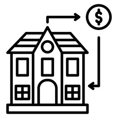 Refinancing vector icon. Can be used for Crisis Mangement iconset.