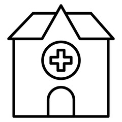 Obraz premium Nursing Home vector icon. Can be used for Nursing iconset.