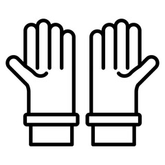 Protective Gloves vector icon. Can be used for Nursing iconset.