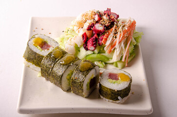 japanese cuisine. sushi on the plate