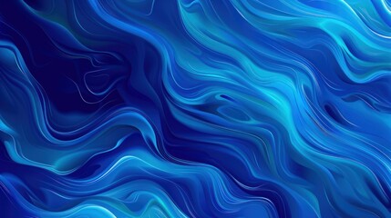 Fototapeta premium Abstract blue wavy background. Graphic design template for brochure, website, mobile app, leaflet.