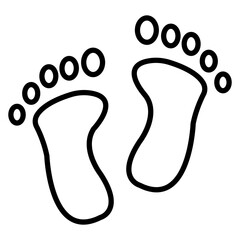 Footprint vector icon. Can be used for Crime Investigation iconset.
