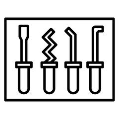 Lockpit Kit vector icon. Can be used for Crime Investigation iconset.