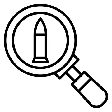 bullet magnified by magnifying glass clip art preview