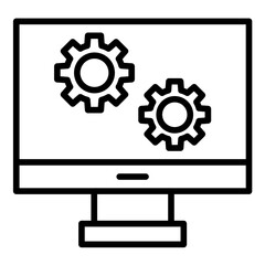 Settings vector icon. Can be used for Digital Retail iconset.