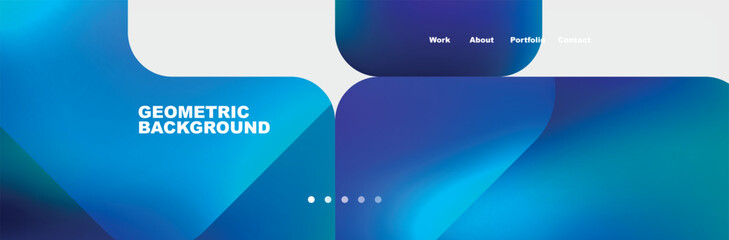 Arrows and squares with bright colors and round angles. Vector Illustration For Wallpaper, Banner, Background, Card, Book Illustration, landing page