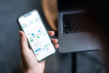 businessman working in modern room