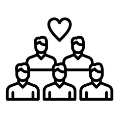 Collective Impact vector icon. Can be used for Teamwork iconset.