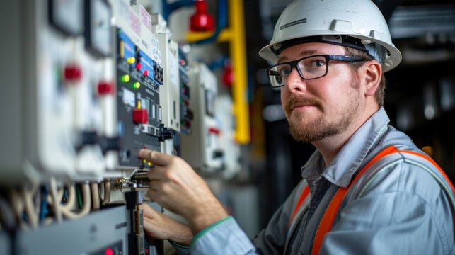 An engineer ensuring compliance with national electrical codes during factory renovations.
