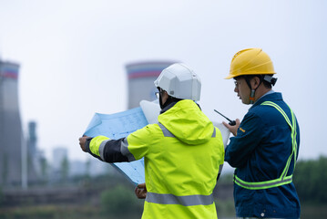 people working in construction site