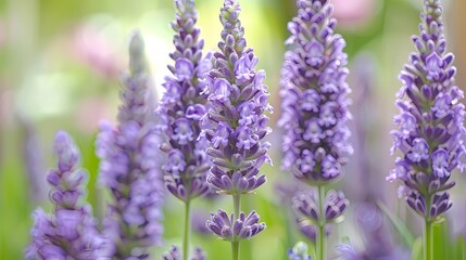 Obraz premium Lavender Plant Arrangement: A Closer Look