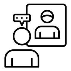 Self Reflection vector icon. Can be used for Personal Growth iconset.