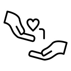 Obraz premium Kindness vector icon. Can be used for Charity iconset.