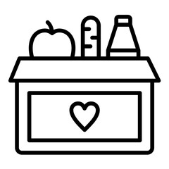 Food Drive vector icon. Can be used for Charity iconset.