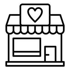 Charity Shop vector icon. Can be used for Charity iconset.