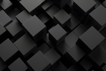 Abstract 3d black geometric pattern