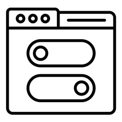 Obraz premium Toggle Switches vector icon. Can be used for Business and HR iconset.