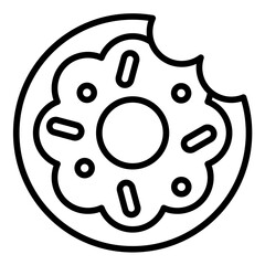 Doughnut vector icon. Can be used for World Cuisine iconset.