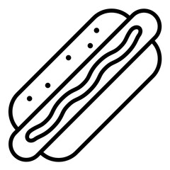 Hot Dog vector icon. Can be used for World Cuisine iconset.