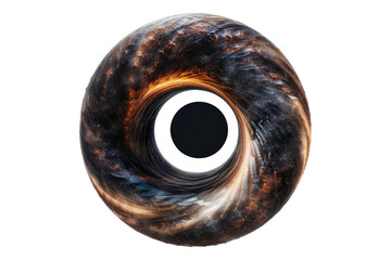 Black hole isolated on transparent background