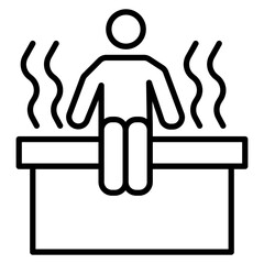 Sauna vector icon. Can be used for Spa iconset.