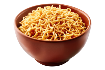 Bowl of ramen noodles isolated on transparent background