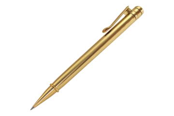 Brass ballpoint isolated on transparent background