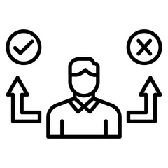 Business Decision vector icon. Can be used for Business and Finance iconset.