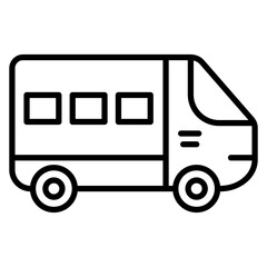 Delivery Van vector icon. Can be used for Business and Finance iconset.