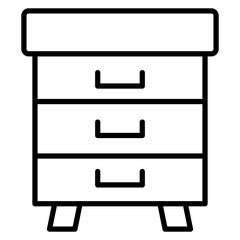 Drawers vector icon. Can be used for Business and Finance iconset.