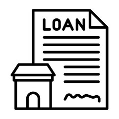 House Loan vector icon. Can be used for Business and Finance iconset.