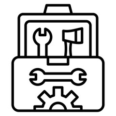 Toolbox vector icon. Can be used for Business and Finance iconset.