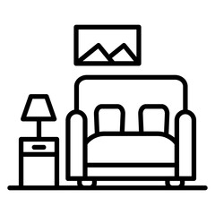 Living Room vector icon. Can be used for Home Improvements iconset.