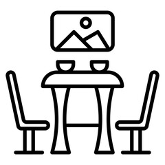 Dining Room vector icon. Can be used for Home Improvements iconset.