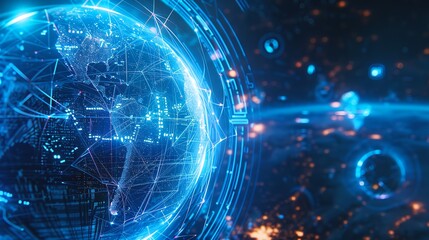 Fototapeta premium 広がるネットワーク技術