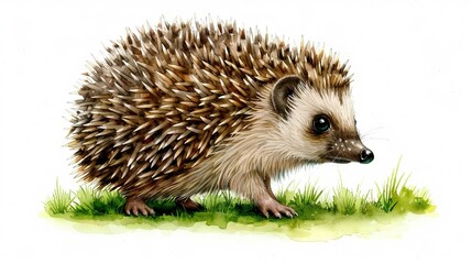 Obraz premium Hedgehog on grass