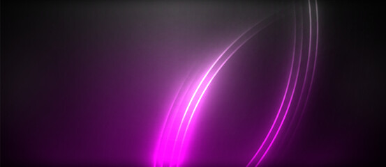 Neon shiny glowing lines background. Vector illustration