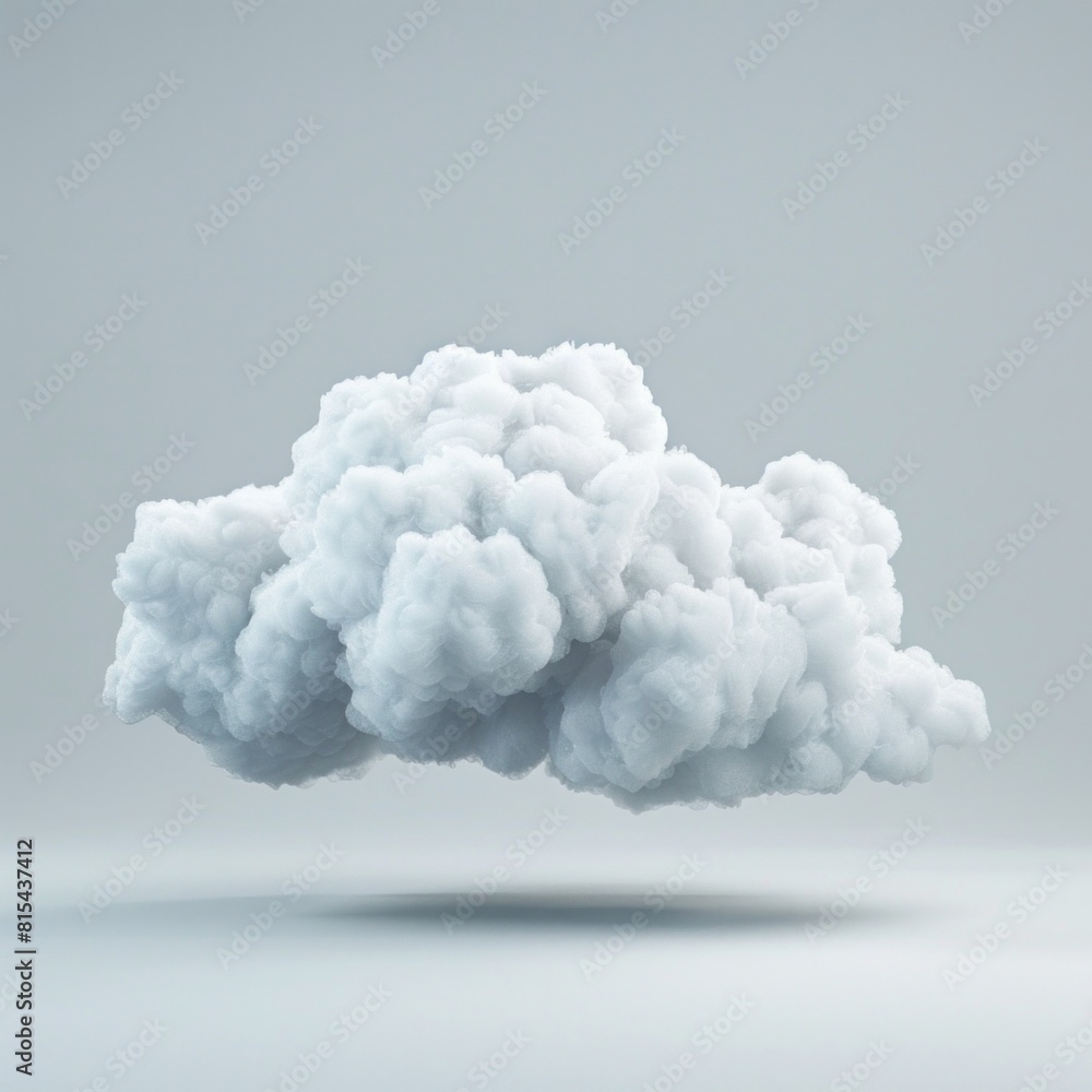 Aufkleber cloudy icon create a 3d icon of a fluffy cloud, representing overcast or cloudy weather, ai generati
