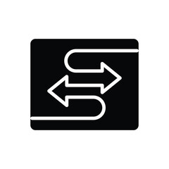 Black solid icon for exchange