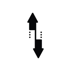 Black solid icon for up down