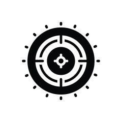 Black solid icon for aim